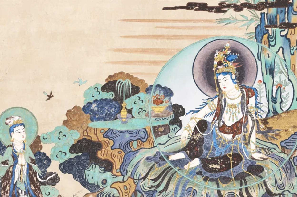 The Serene Gaze: Capturing the Transcendence of the Water-Moon Bodhisattva