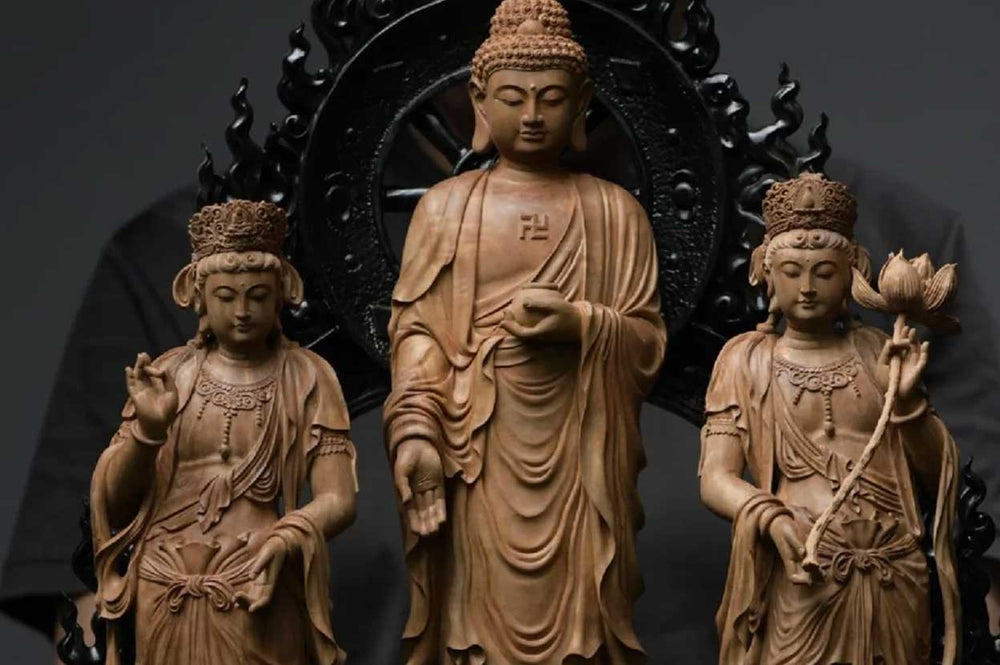 Triad of Serenity: The Three Western Saints Amitābha Buddha