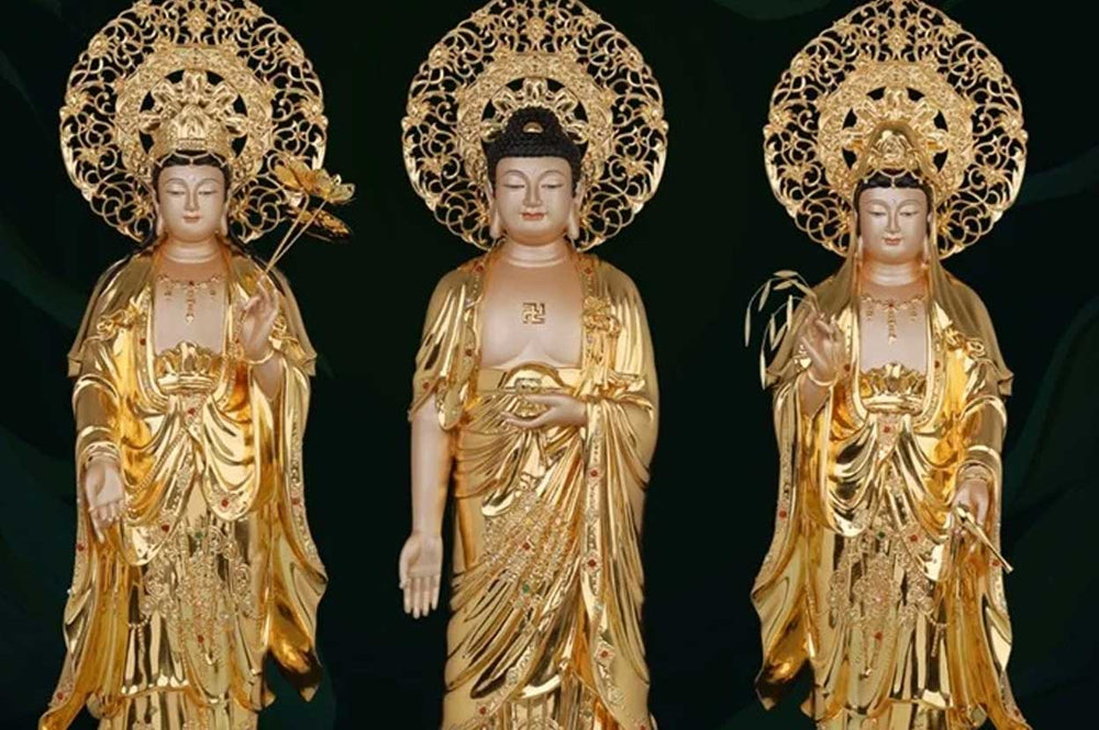 The Three Western Saints Buddha Statue: Embracing the Divine Trinity