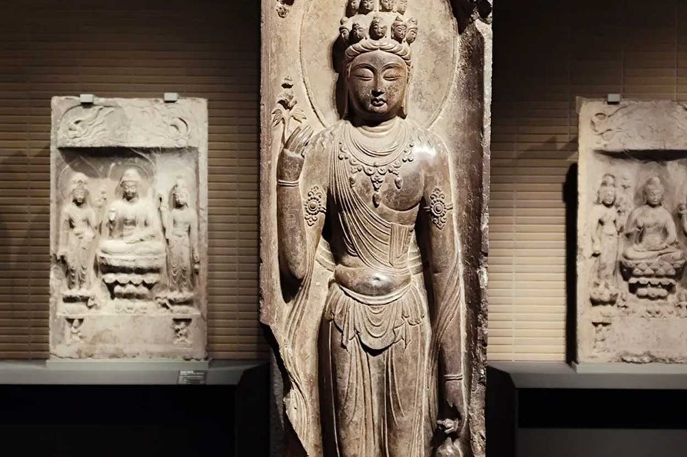 The Cultural Heritage: Tang Dynasty Stone Buddha with Backrest