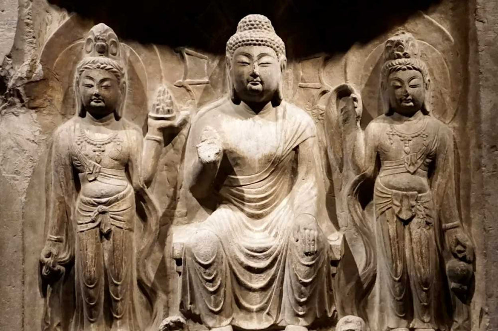 The Serene Icons: Tang Dynasty Grey Limestone Buddha
