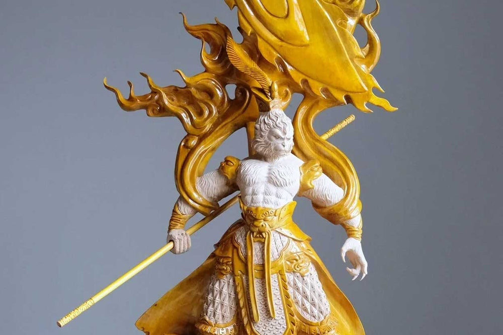 The Transcendent Monkey King: Unveiling the Iconic Wukong in White Jade Marble Buddha Statues