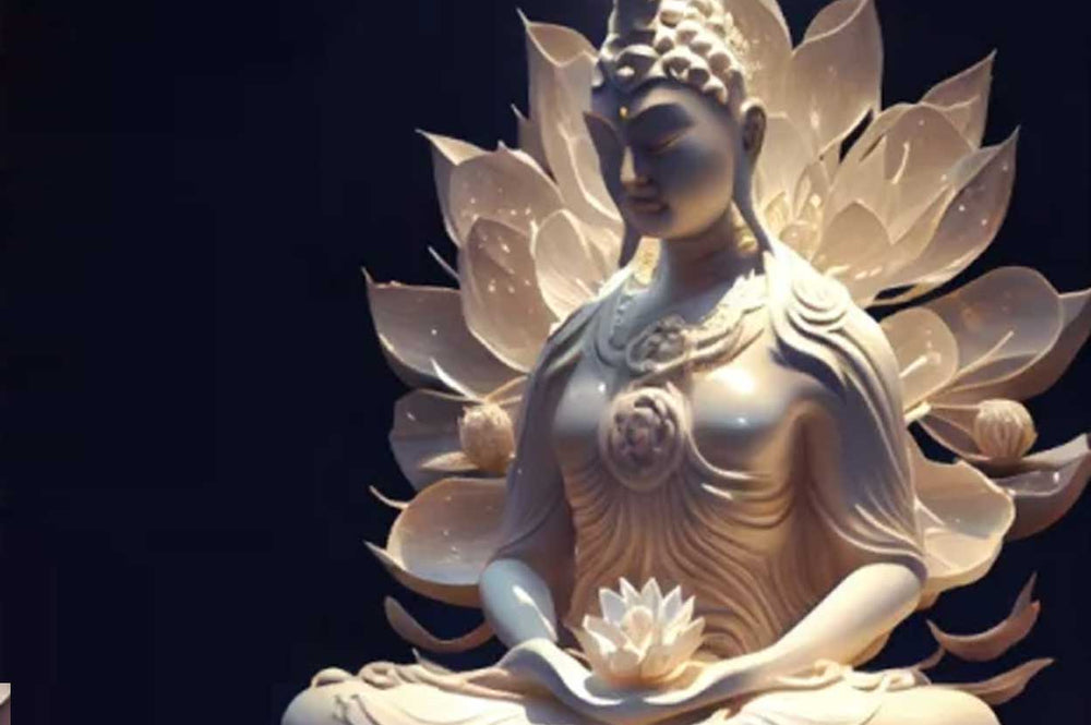 Ancient Artistry: The Lotus Sculpture Buddha Statue Unveiled