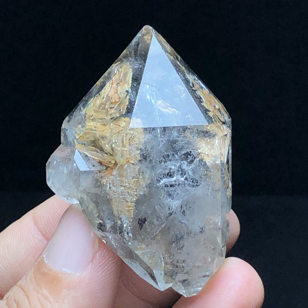 Wisdom Quartz Crystal Kailash Energy Blessing Himalaya Natural white Crystal Pillar Yellow Mud Skeleton Quartz Crystal