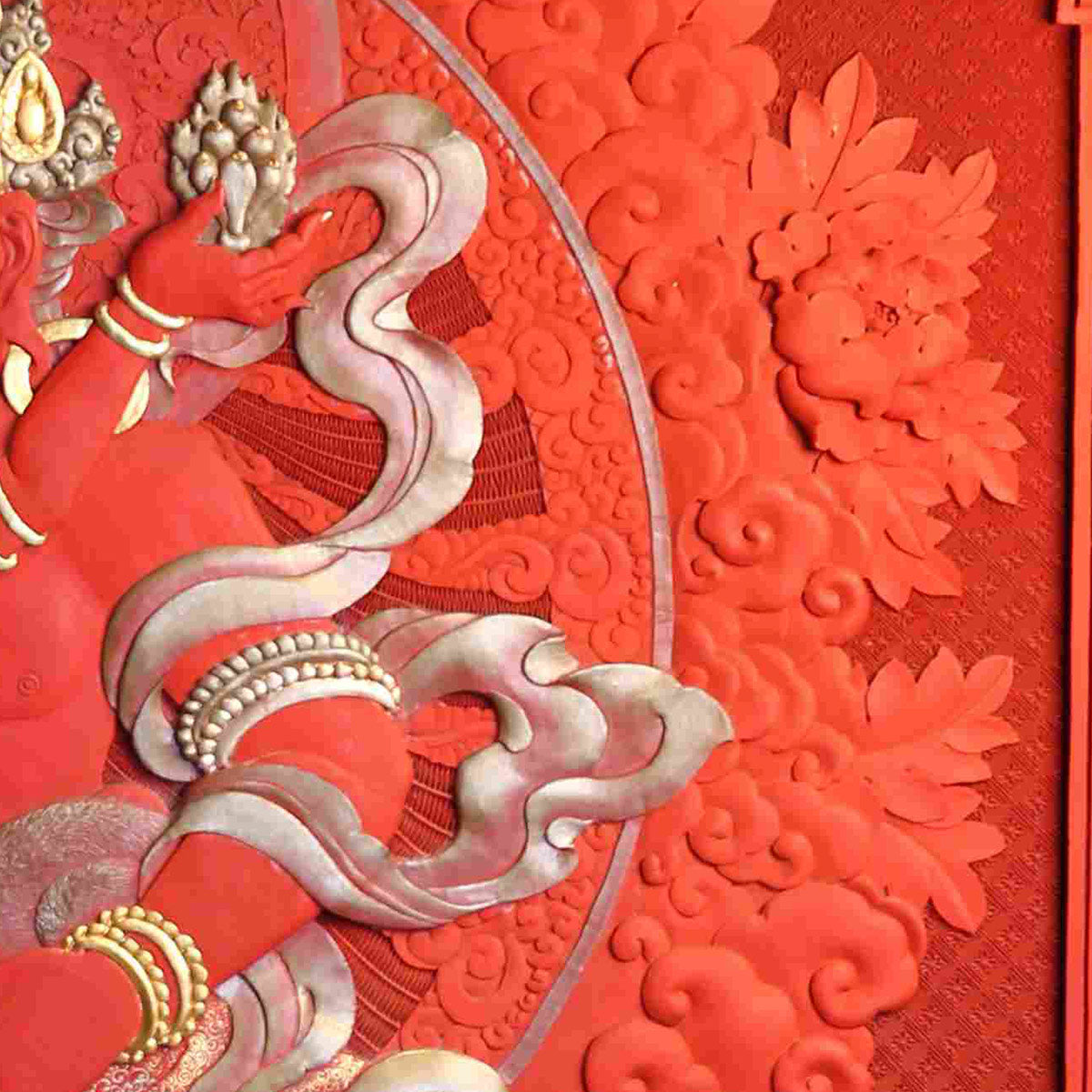 Five Jambhala Series Red Jambhala Natural Lacquer Eight Wonders of Yanjing Chinese Palace Classic Craftsmanship Oriental Aesthetics