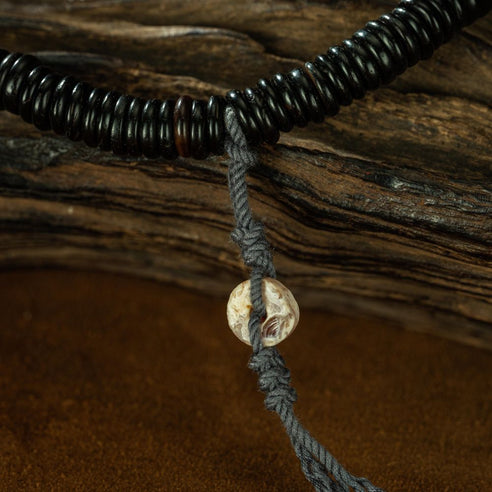 Qing Dynasty Tibetan Yakushi Sliced Perfection Rosary Old beads Rosewood  Tibetan Accessory