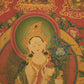 18th Century White Tara old thangka hand-painted Miantang School of Painting