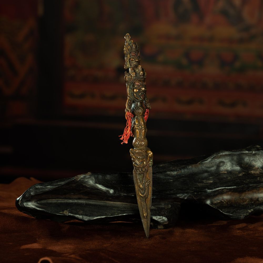 Ming Dynasty Dual-sided Dharmapala Palden Lhamo's Demon. Subduing Vajra Cold Iron Tibetan Ritual Item Garze Antique Pure Tibetan