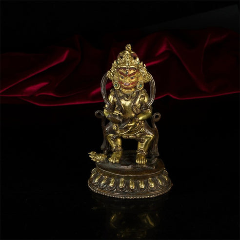 18世纪-二臂玛哈嘎拉-铜鎏金-类乌齐寺 puretibetan