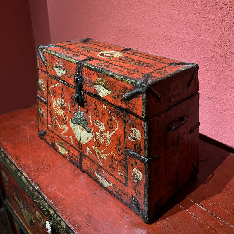 Painted Shmashana Tibetan Box puretibetan