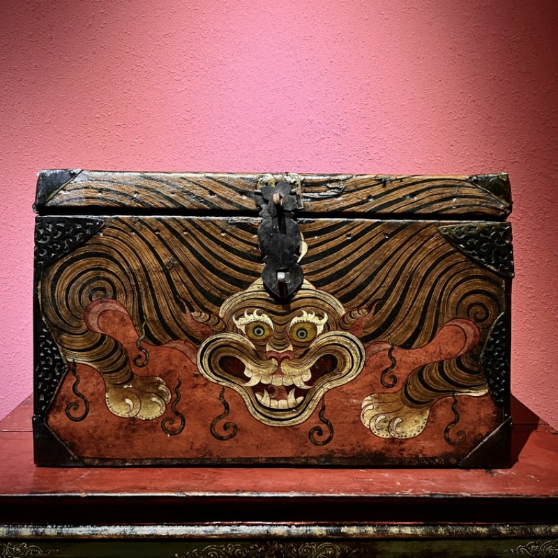 Painted Tiger Stripe Tibetan Box puretibetan