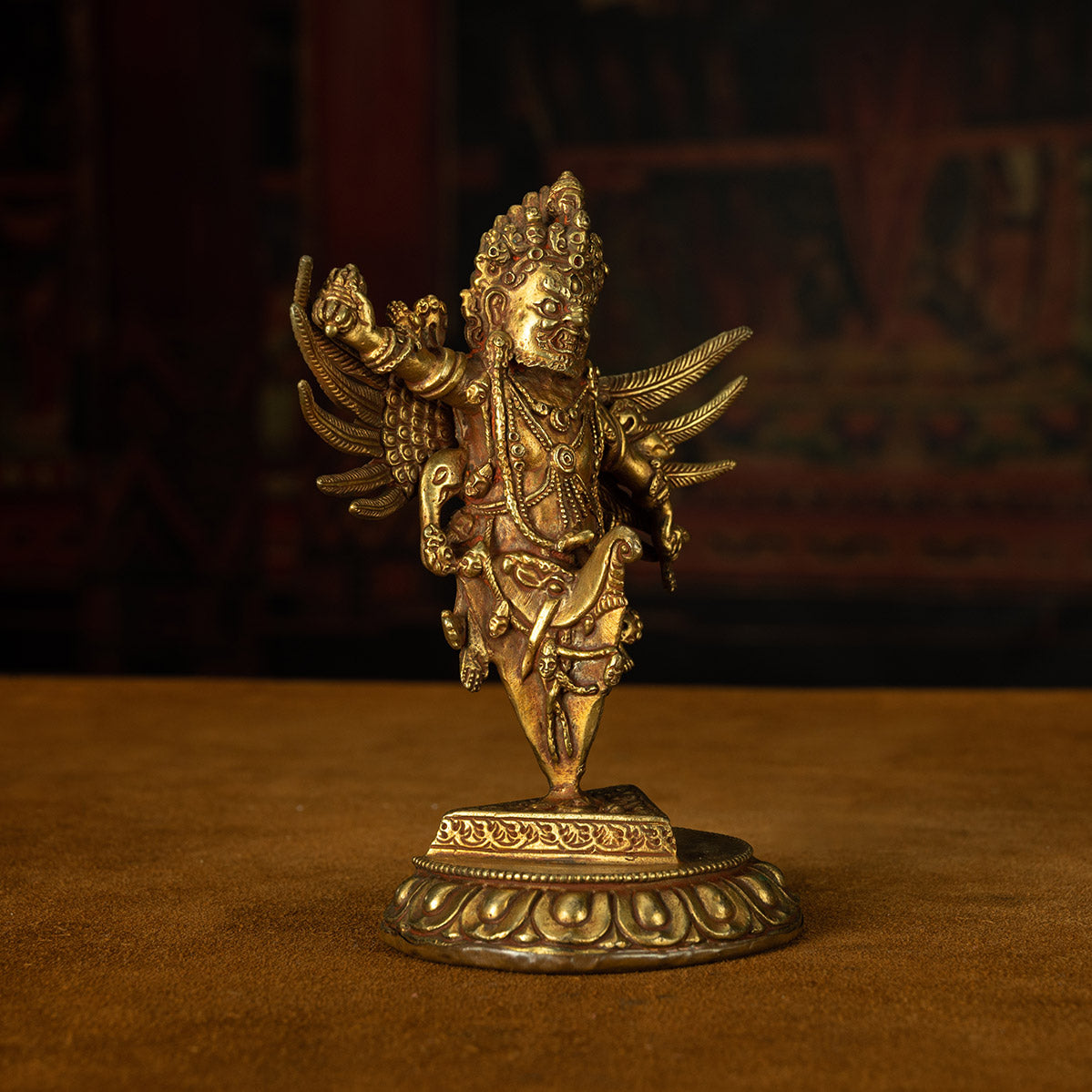 Qing Dynasty Puba Vajra subdues demons and protects the Dharma Tibetan antique Buddha statues Gilt Sera Monastery Oriental Treasure