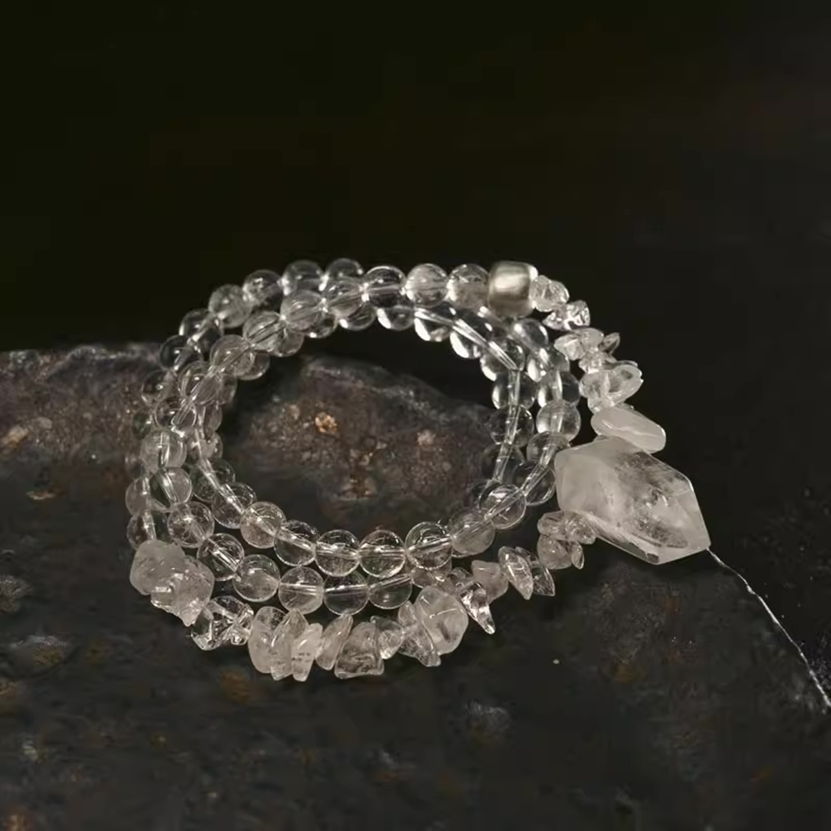 Purifying | Kailash Energy Blessing | Multi-layer White Quartz Crystal Bracelet | Handmade