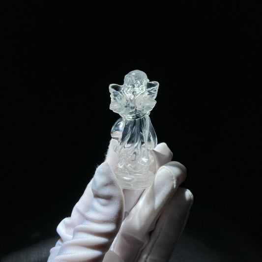 Tibetan Angel White Quartz Crystal Pure Energy Purification Protection