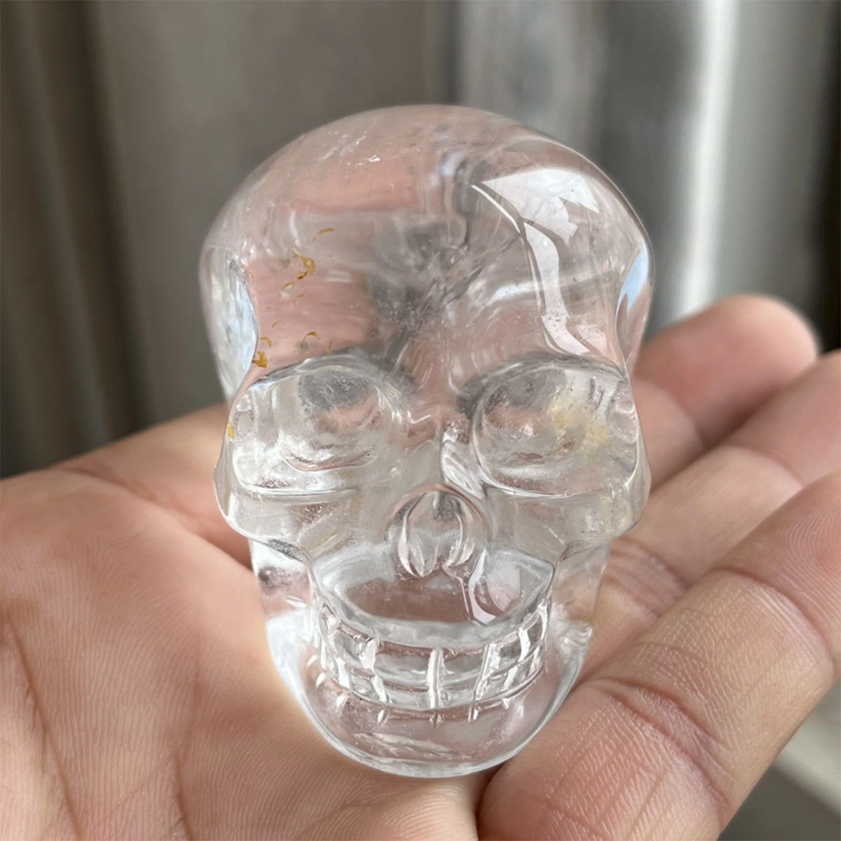 Quartz Crystal Skull Expands Psychic Energy Tibetan White Quartz Crystal