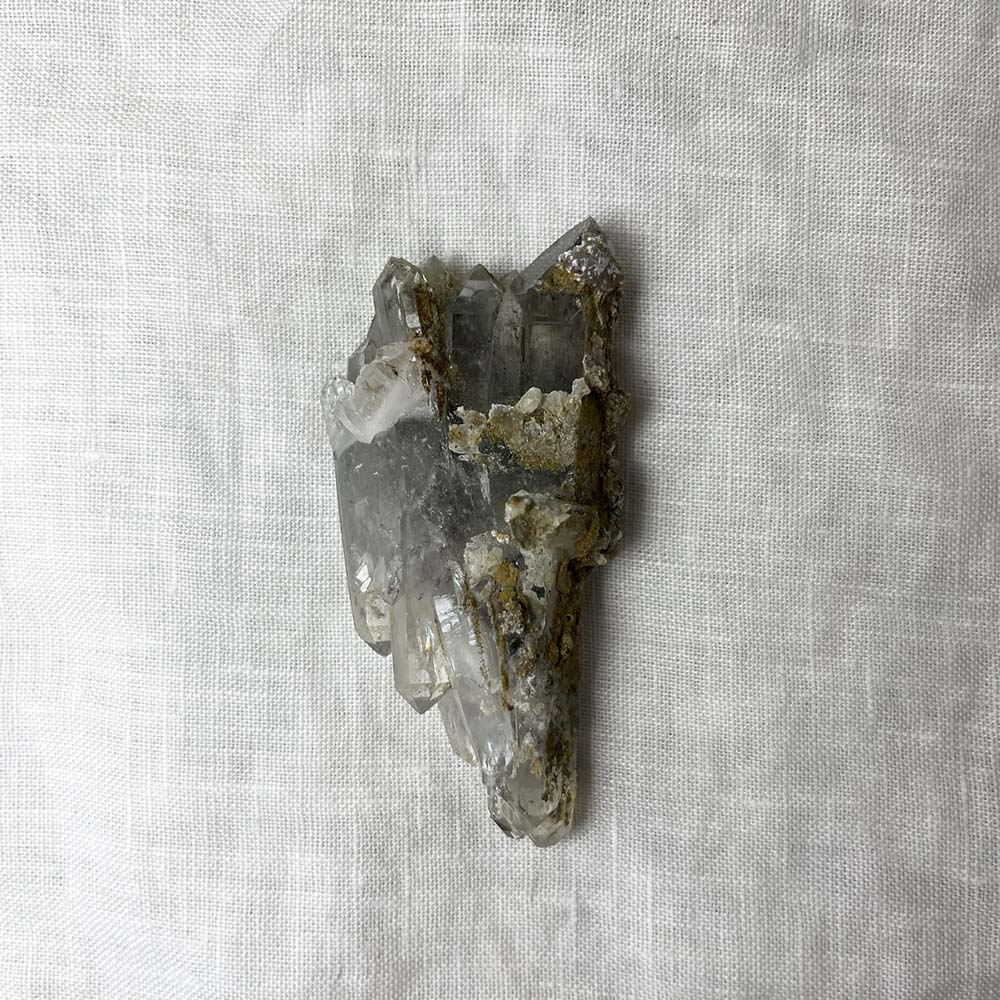 Stitching Quartz Crystal Symbiotic Gray Ghost Tibet Kailash Energy Protection Healing