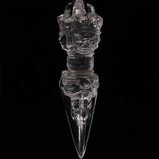 Puba Vajra Healing Quartz Crystal Kailash Energy Blessing Himalaya Tibetan Natural White Quartz Crystal - Pendant