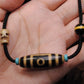 Wisdom Nectar Dzi beads Tibetan necklace natural weathered agate chalcedony