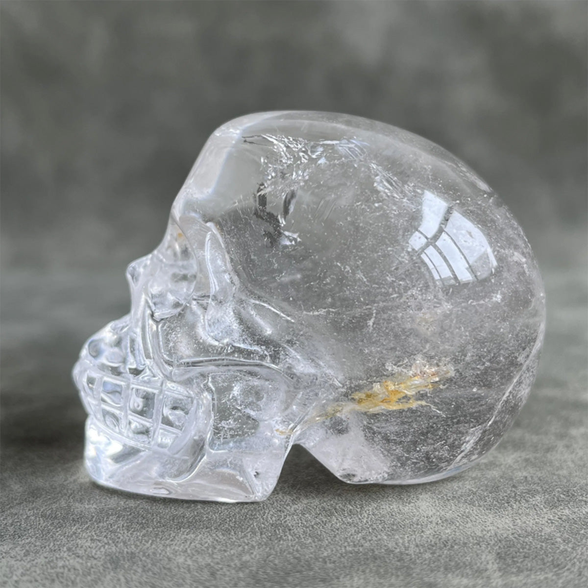 Quartz Crystal Skull Expands Psychic Energy Tibetan White Quartz Crystal