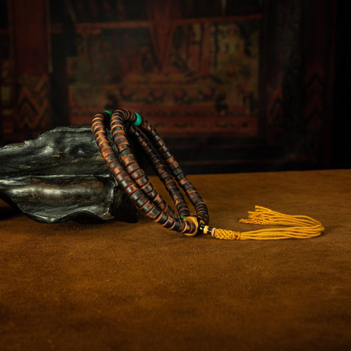 Qing Dynasty  Rosewood Rosary  Dracaena  Tibetan ritual article  Antique