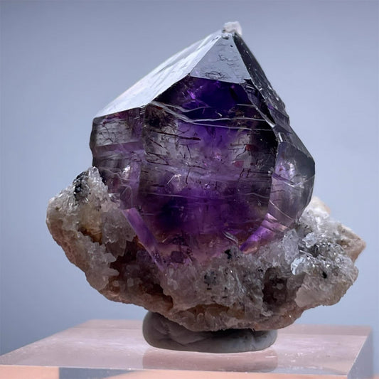 Healing Quartz Crystal Pyramid Natural Amethyst Kailash Energy Blessing Himalayas Tibet Raw Minerals