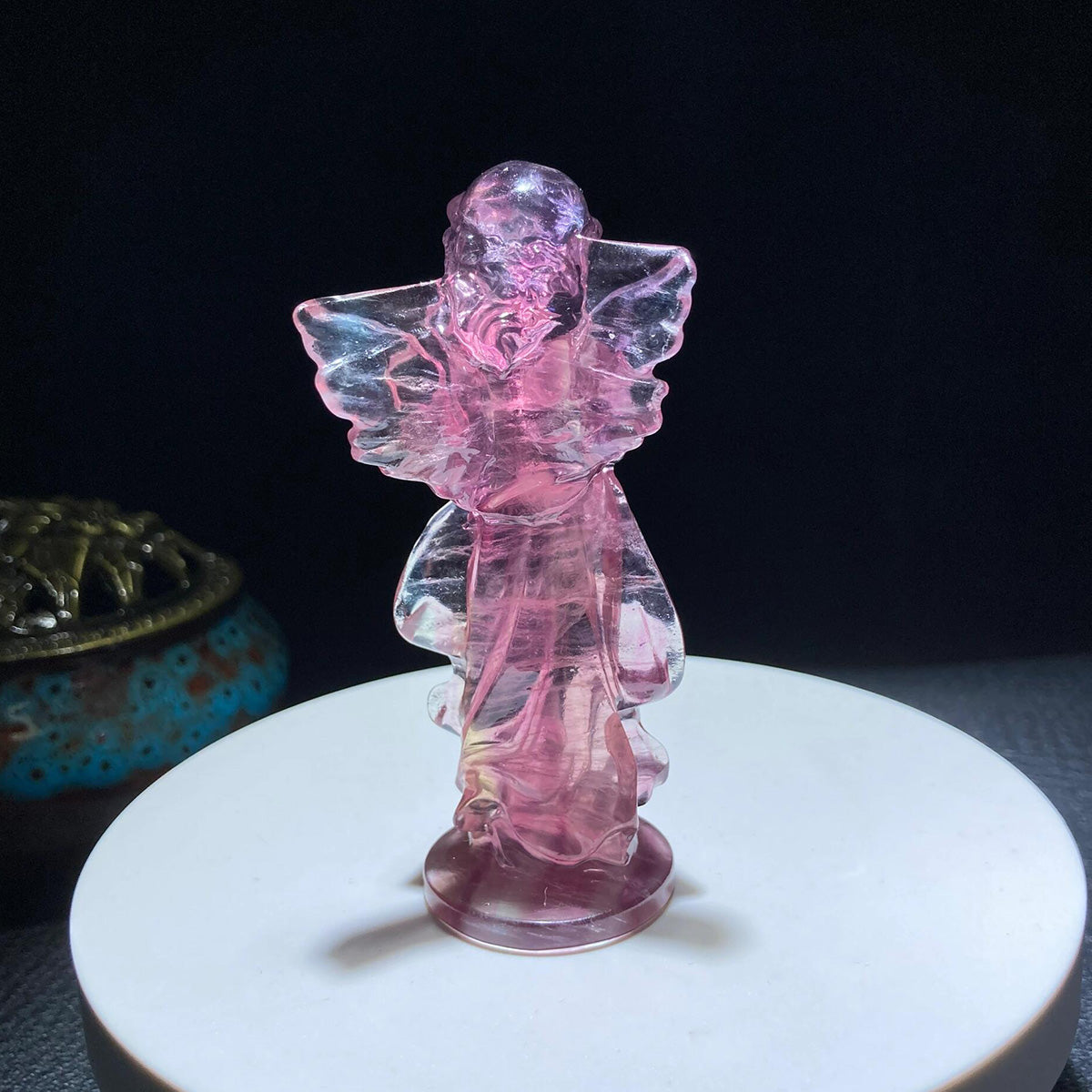 Charming & Beauty of Archangel Jophiel Pink Fluorite Angel Stone