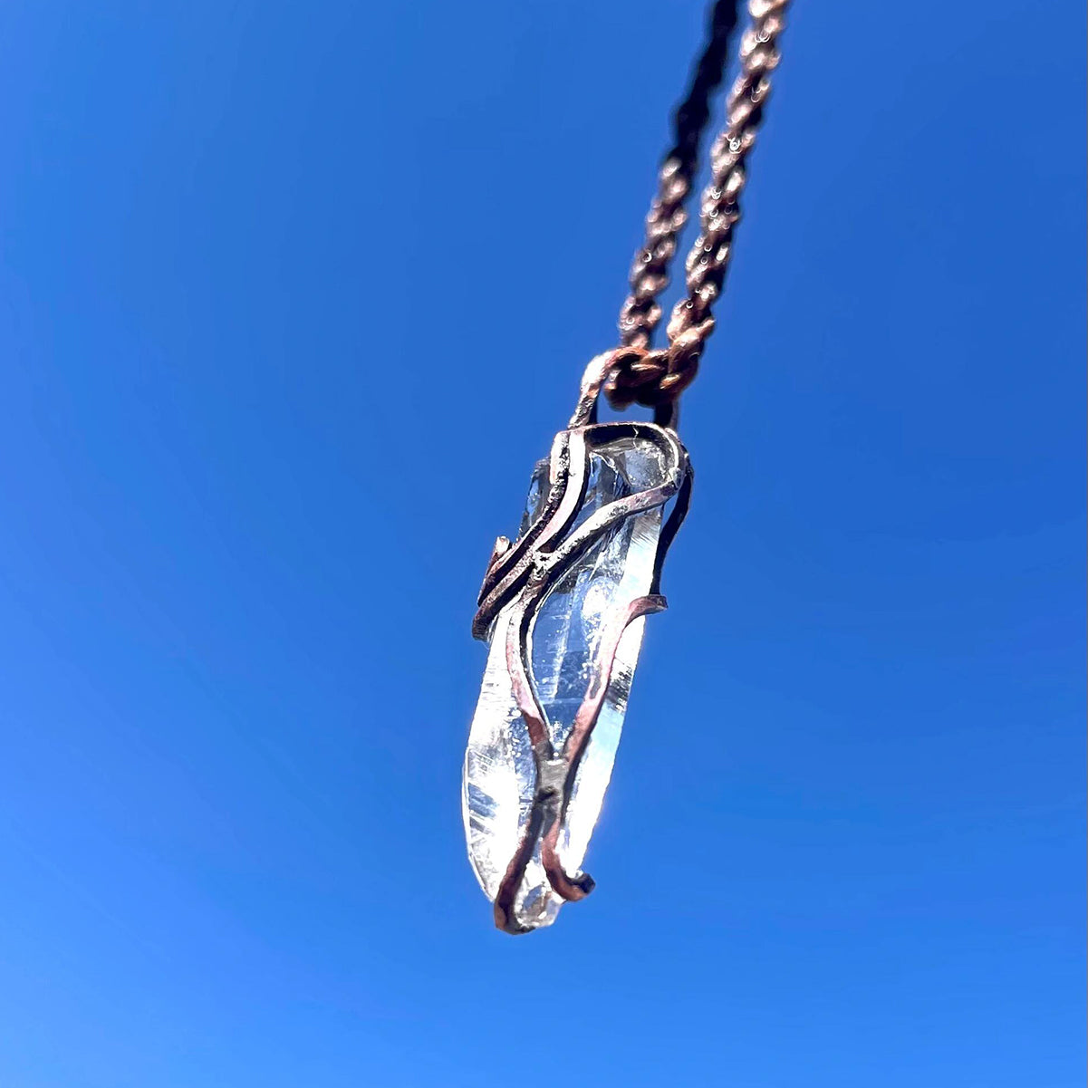 Tibetan White Quartz Crystal Pendant Carry it With You to Protect