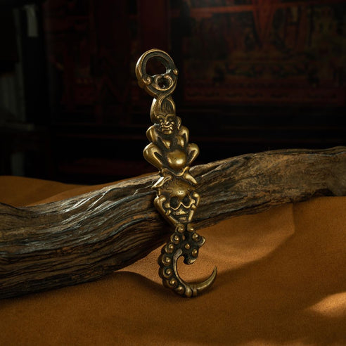 Qing Dynasty  Vajra Demon Descending Hook - Lengma copper  Tibet accessories  Gandan Temple