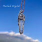 Tibetan White Quartz Crystal Pendant Handmade With Kailash Energy Blessing for beauty peace and flow
