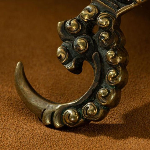 Qing Dynasty  Vajra Demon Descending Hook - Lengma copper  Tibet accessories  Gandan Temple