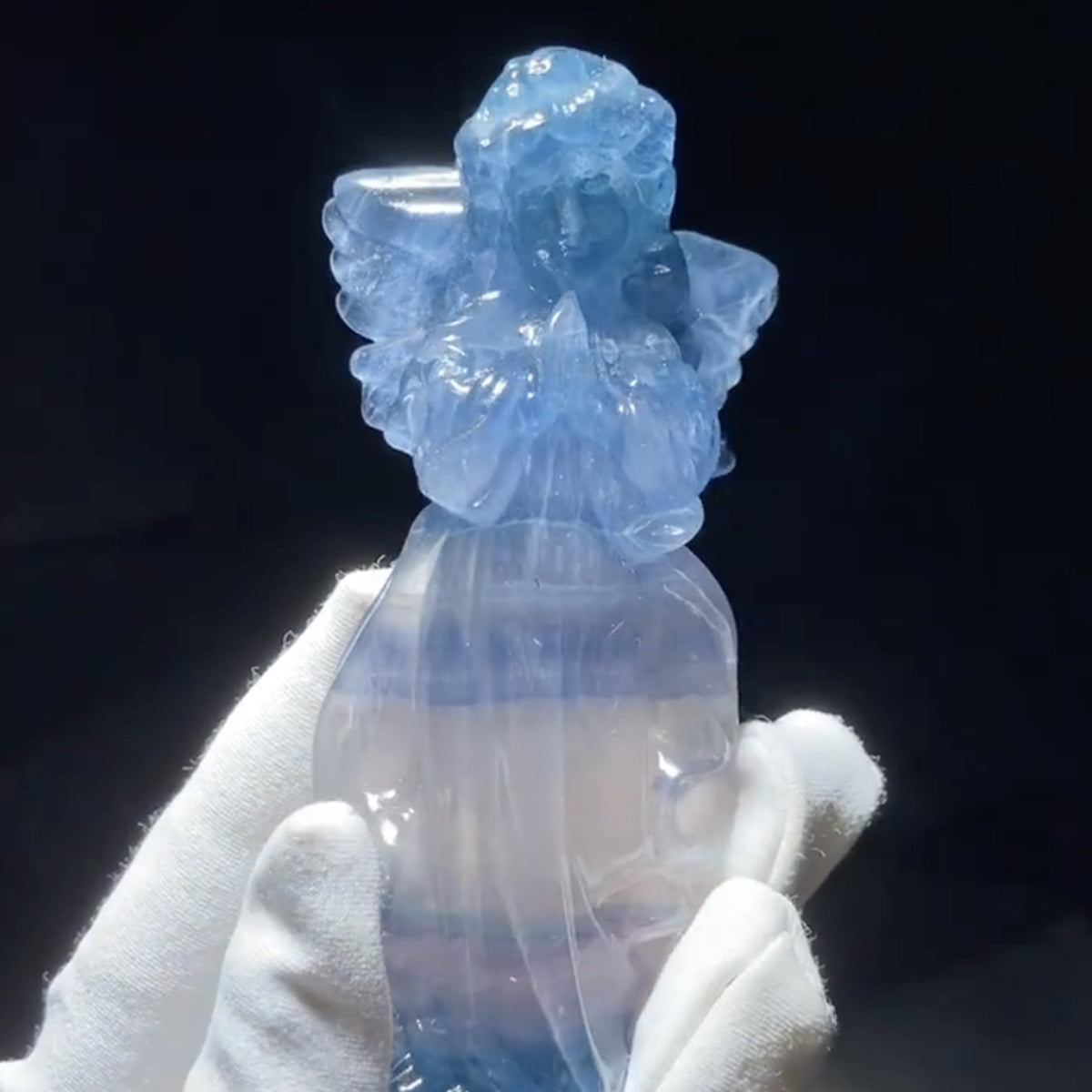 Blue Fluorite Angel Stone Kailash Energy Purification Protection Healing