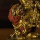 Qing Dynasty Vajra Single Firm Protector Tibetan Antique Buddha Statue Full of Gold Water