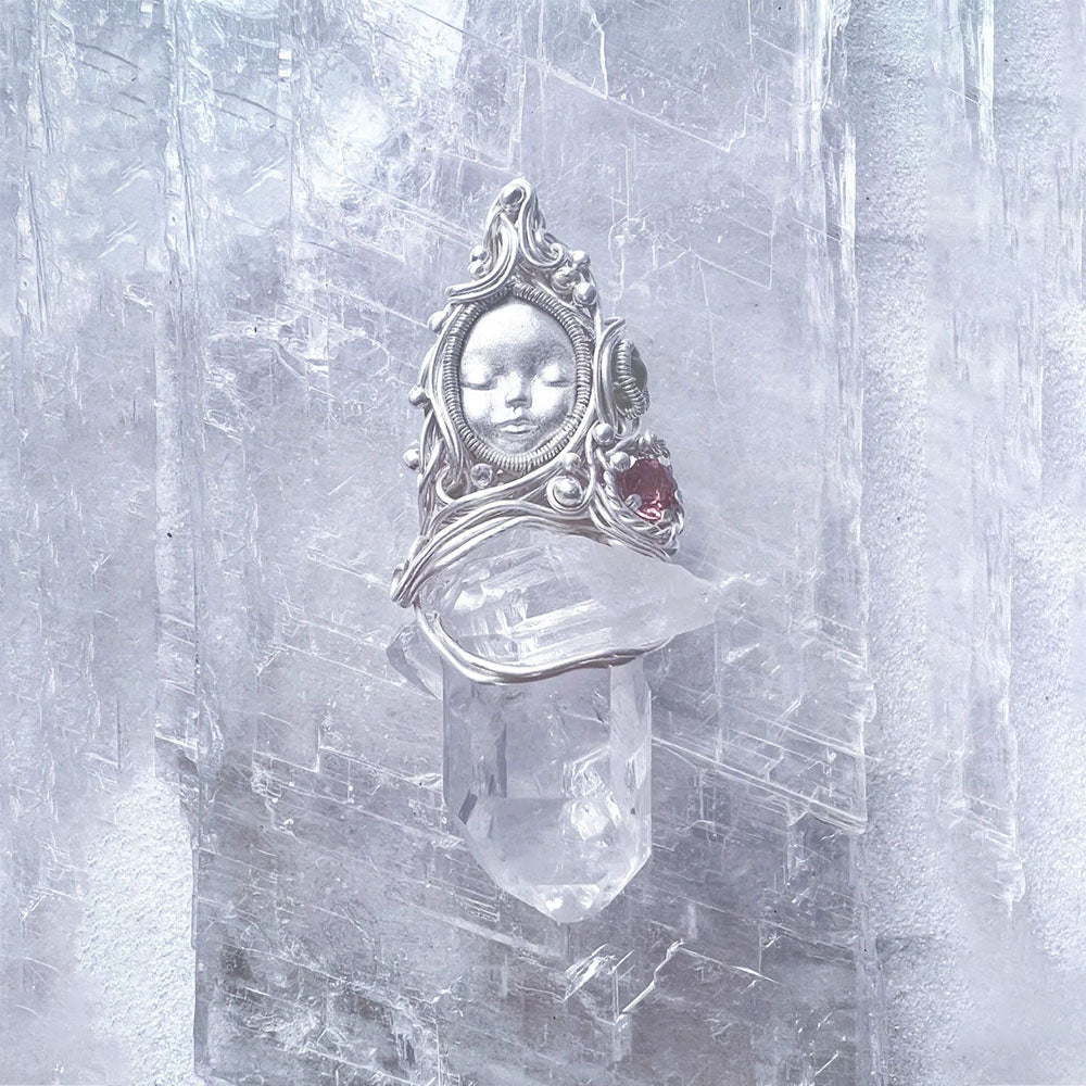 Baby Healing Tibetan Quartz Crystal Energy Handmade Silver Jewelry