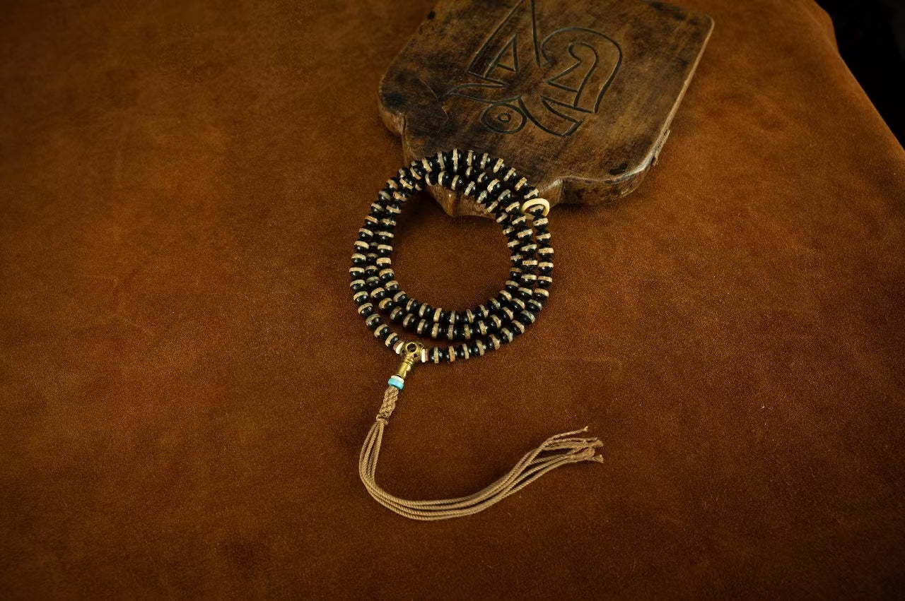 Ancient Natural Bhaisajyaguru 108 Tibetan Antique Beads puretibetan