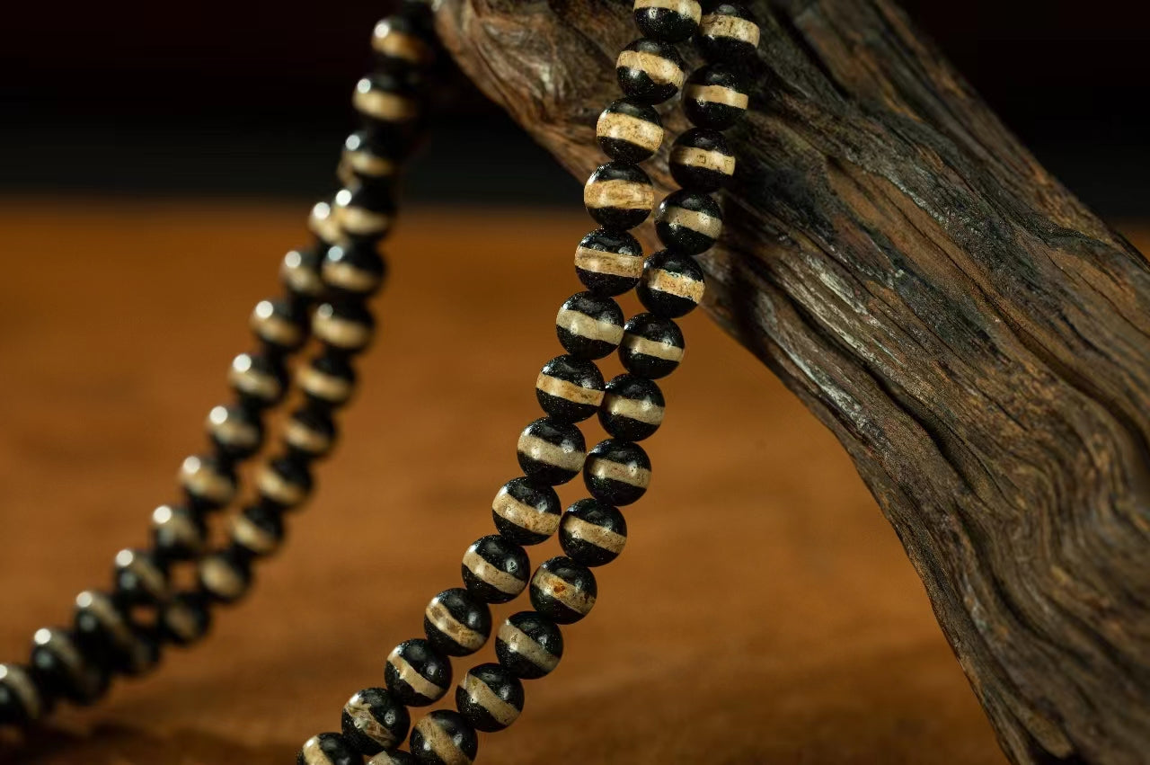 Ancient Natural Bhaisajyaguru 108 Tibetan Antique Beads puretibetan