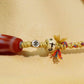 Guru Rinpoche's Three Eyes Dzi Beads - Tibetan Millennium Dzi Beads - Handmade Rope