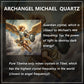 Archangel Michael Guardian Angel Wings White Crystal | Gold Strawberry Quartz Winding Necklace Pendant