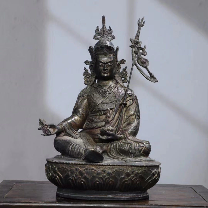 Padmasambhavan ENLIGHTEMENT Tibetan Bronze Statue for Eliminating Ignorance