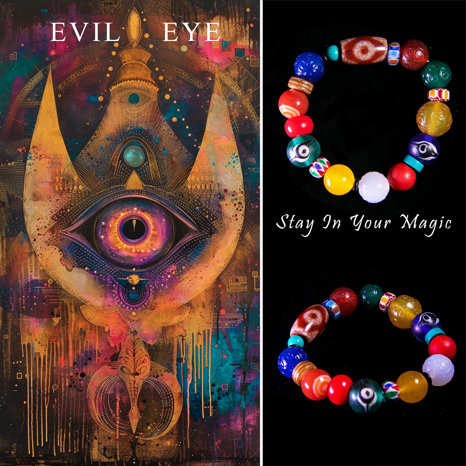 Evil Eye Dzi Bracelet Stay In Your Magic