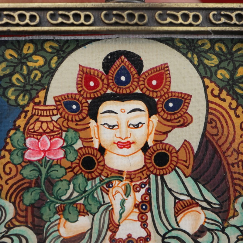 Fugen Bosatsu Tibetan Thangka Pendant puretibetan