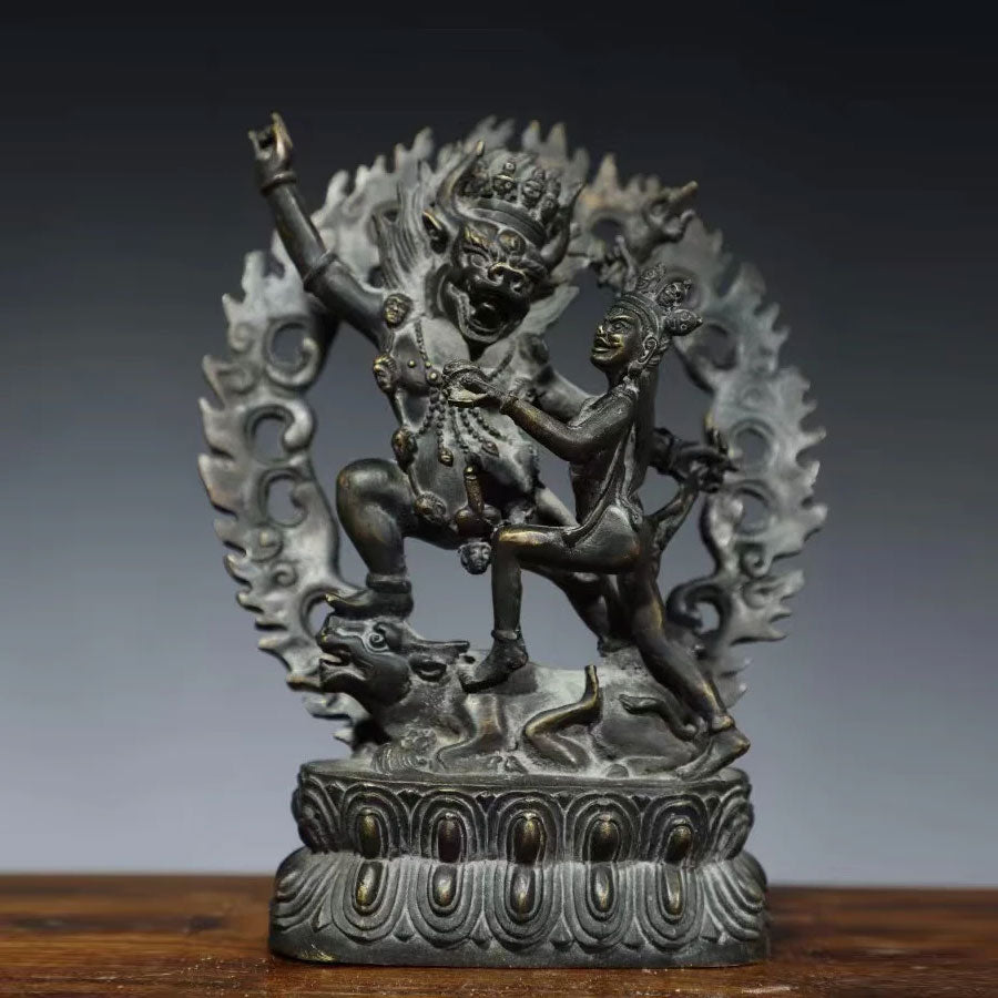 Vajrasatva GOOD KARMA Tibetan Bronze Statue for Eliminating Sin puretibetan