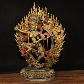Vajravārāhī WEALTH Brass Gilt Tibetan Statue puretibetan