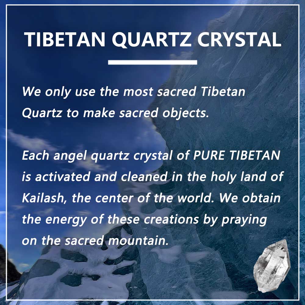 Tibetan God of Wealth & Health Magic Wand Tibetan Quartz Crystal Handmade