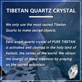 Tibetan White Quartz Crystal Pendant Handmade With Kailash Energy Blessing