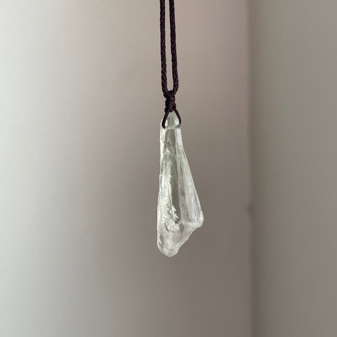 Green Quartz Crystal Raw Stone | Tibetan High Dimensional Energy | Pendant Necklace