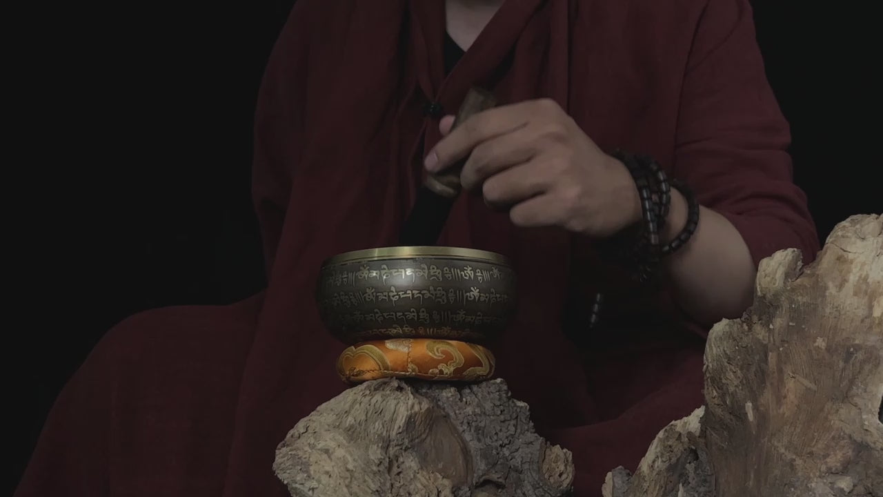 Antique Singing Bowl-Tibetan temple series-Phra Phrom