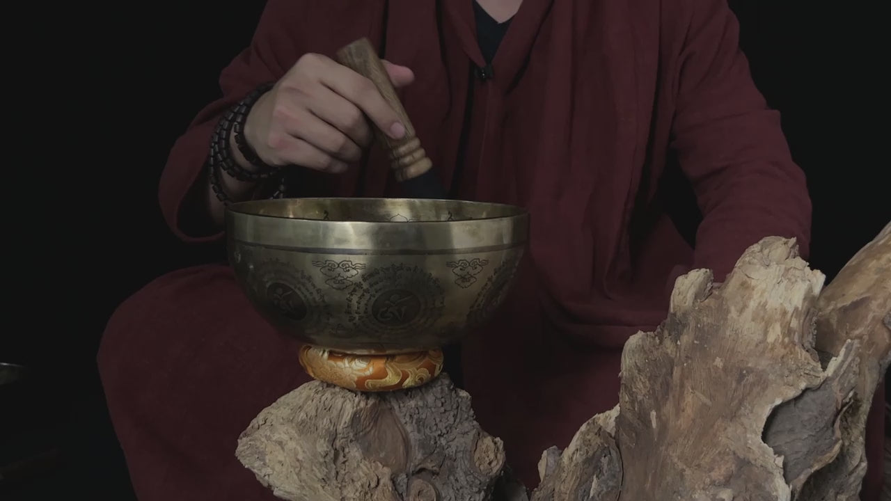 Antique Singing Bowl-Tibetan temple series-Buddla Blessed