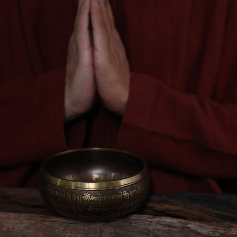 Phra Phrom Blessed Copper Singing Bowl Portable Meditation puretibetan