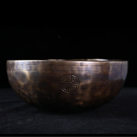 SPA Bass Tone Copper Singing Bowl Handcrafted Thickened Spiritual Healing puretibetan